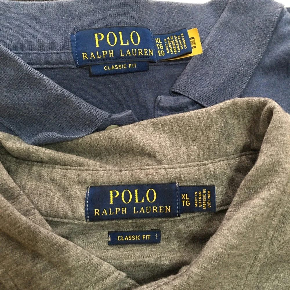 Lot of 5 Polo Ralph Lauren Polo Shirts Men XL Multicolor Classic Fit Preppy